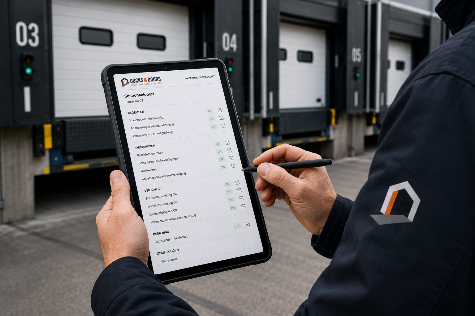 Technicus voert preventief onderhoud uit op industriële installaties